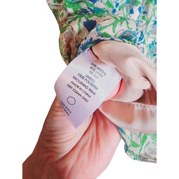 Anthropologie Tracy Reese Crochet Dress Linen Silk Blend - Picture 6 of 7